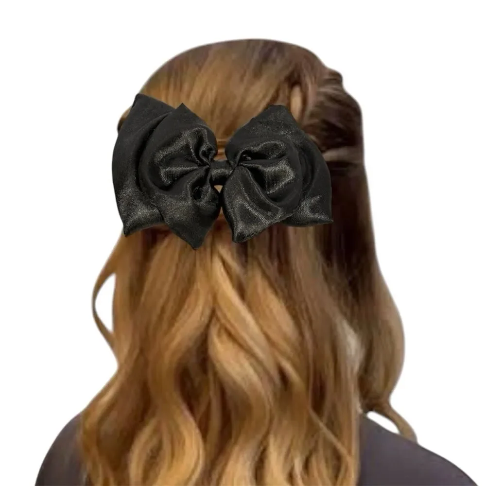 New Coquette black hair Satin bow for women and girls